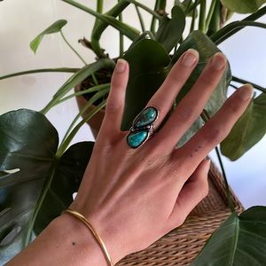 vintage turquoise silver ring